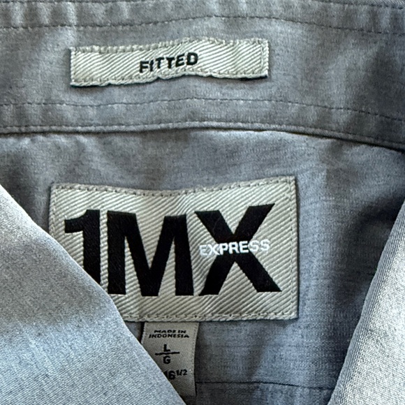 Express Men's Red, light gray, dark gray and Plaid Dress Shirts- lot - Picture 5 of 5